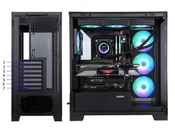 Sama 4503 Computer Case with Unique Side Tempered Glass - Image 3