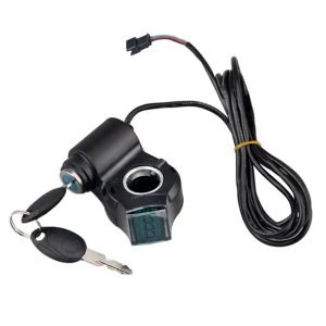 Scooter LED Digital Display Battery Voltage Indicator with lock / key for Electric Scooter