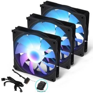 SAMA 3 in 1 UF1203 ARGB PC Case Fans Uni Fan Kit Easy Link 3x120mm Fan 12V 5V 3Pin Computer Cooling Fan
