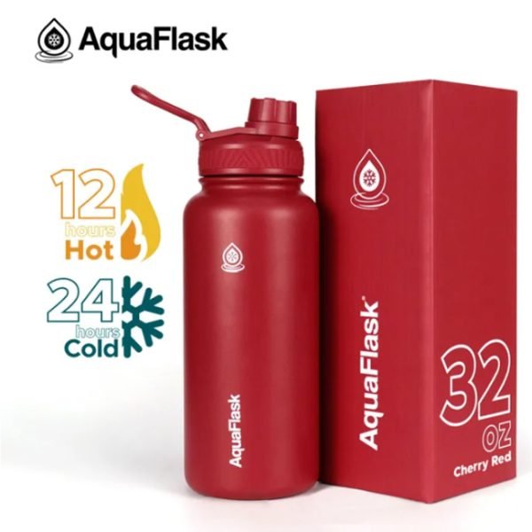 AQUAFLASK 32oz Wide mouth Vacuum Insulated Stainless Steel Drinking Water Bottle - Image 9