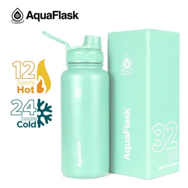 AQUAFLASK 32oz Wide mouth Vacuum Insulated Stainless Steel Drinking Water Bottle - Image 11