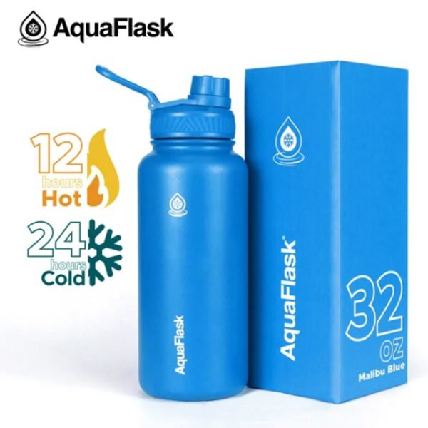 AQUAFLASK 32oz Wide mouth Vacuum Insulated Stainless Steel Drinking Water Bottle - Image 15