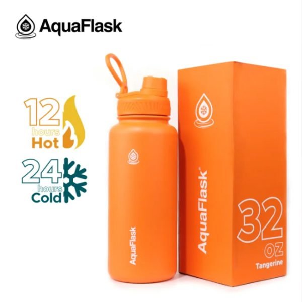 AQUAFLASK 32oz Wide mouth Vacuum Insulated Stainless Steel Drinking Water Bottle - Image 16