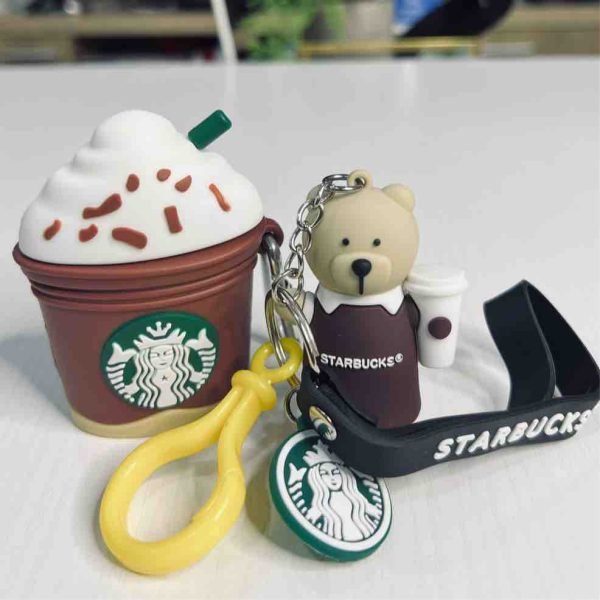 Starbucks silicone case with key chain for AIRPODS Gen 1 / 2 - Image 3