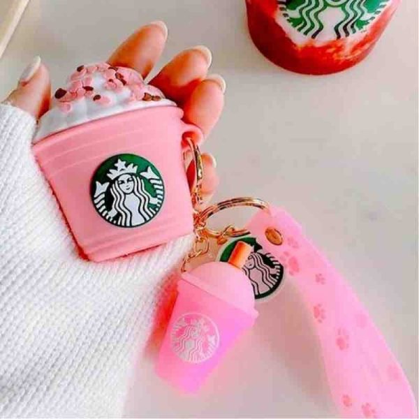 Starbucks silicone case with key chain for AIRPODS Gen 1 / 2 - Image 2