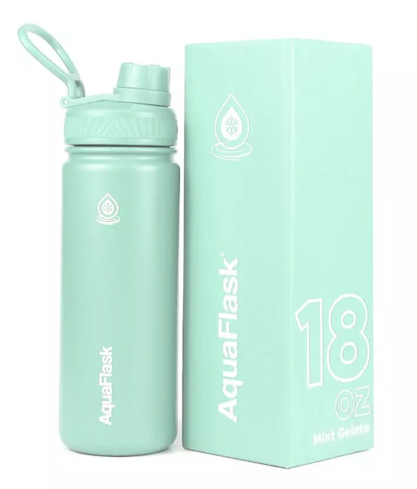 AQUAFLASK 18oz Wide mouth Vacuum Insulated Stainless Steel Drinking Water Bottle - Image 12
