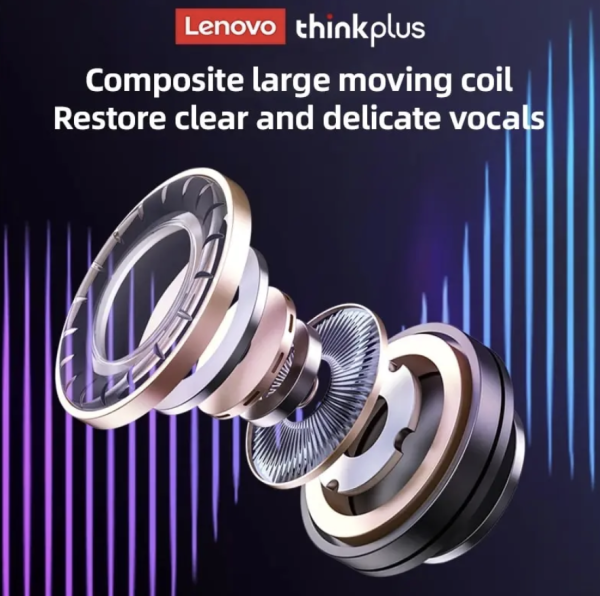Lenovo LP80 Pro RGB Headphone TWS Bluetooth Wireless LED Lights Earphones Waterproof Noise Reduction Sports Headset Gaming Music Earbuds With MIC - Image 4