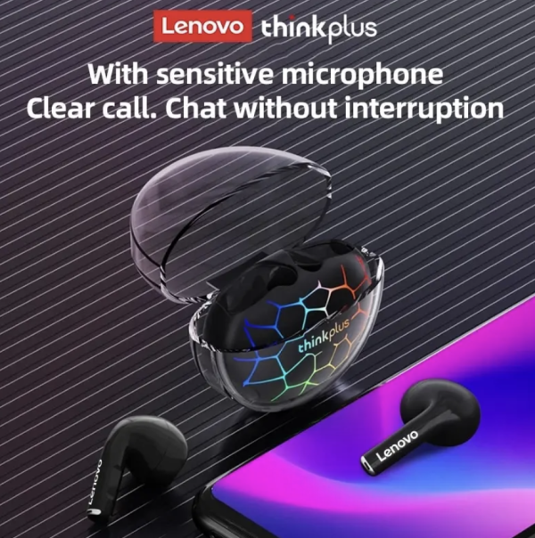 Lenovo LP80 Pro RGB Headphone TWS Bluetooth Wireless LED Lights Earphones Waterproof Noise Reduction Sports Headset Gaming Music Earbuds With MIC - Image 5