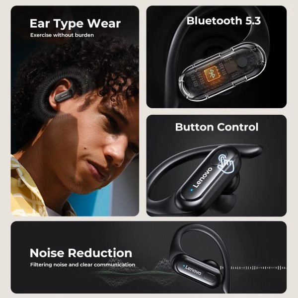 Lenovo XT60 Bluetooth 5.3 Earphone True Wireless Sports Headphones Touch TWS With Mic Noise Reduction Earbuds Waterproof Headset - Image 3