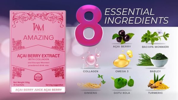 Amazing Acai Berry Extract with Collagen and Bacopa Monnieri - Image 4