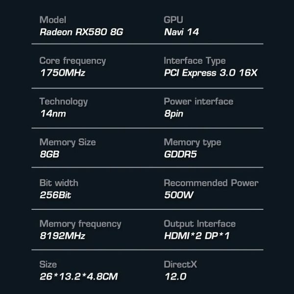 (REFURB) AMD Radeon RX 580 8GB GDDR5 2048SP 256bit GPU - Image 3