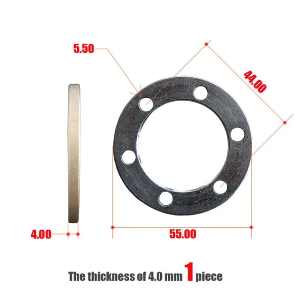 E-Bike Electric Scooter Brake Pads Spacer Six Holes Disc Washer Wheel Aluminum E-Bike Scooter Brake Pads Spacer - Image 3