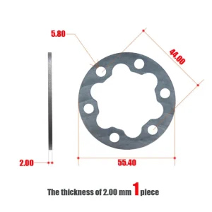 E-Bike Electric Scooter Brake Pads Spacer Six Holes Disc Washer Wheel Aluminum E-Bike Scooter Brake Pads Spacer
