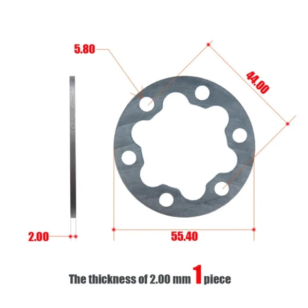 E-Bike Electric Scooter Brake Pads Spacer Six Holes Disc Washer Wheel Aluminum E-Bike Scooter Brake Pads Spacer