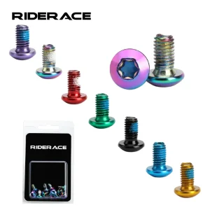 12pcs Bicycle Disc Brake Rotor Torx Bolts T25 M5x9mm Stainless Steel Road Bike Fixing Screws Colorful Cycling Accessory