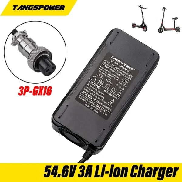 48v Charger Electric Scooter Lithium Battery Li-ion 54.6V 3A Input AC 100-240V Electric Scooter