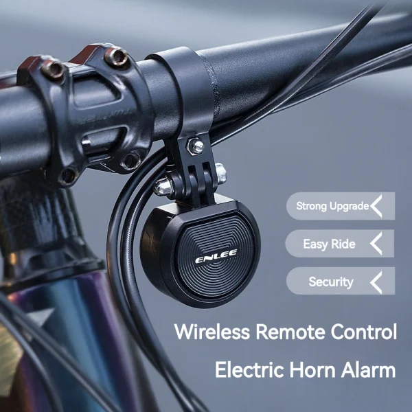 ENLEE USB Charge Bicycle Electric Bell Cycle Motorcycle Scooter Trumpet Horn Anti-theft alarm Siren & Remote Control - Image 3