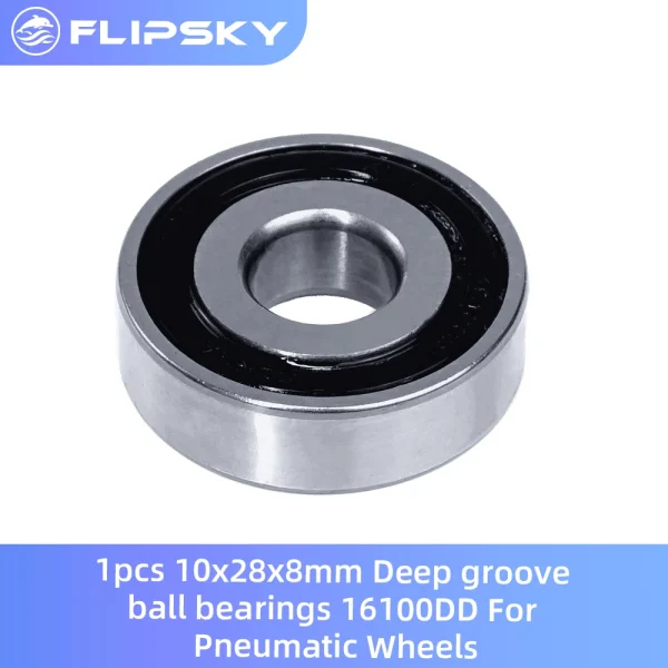 10x28x8mm Deep groove ball bearings 16100DD For Pneumatic Wheels