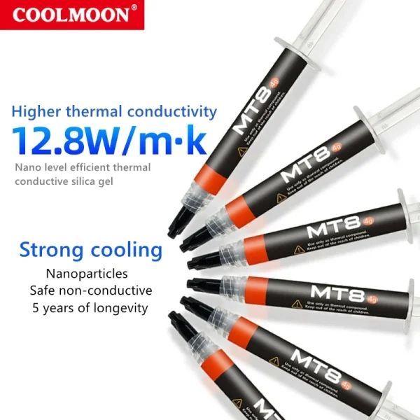 COOLMOON MT8 Thermal Grease Desktop Computer CPU Graphics Card High Conductivity Insulation Heat Dissipation Conductive Paste - Image 4