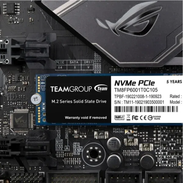 TEAMGROUP 512gb/1TB SLC Cache 3D NAND TLC NVMe 1.3 PCIe Gen3x4 M.2 2280 Internal Solid State Drive SSD - Image 3
