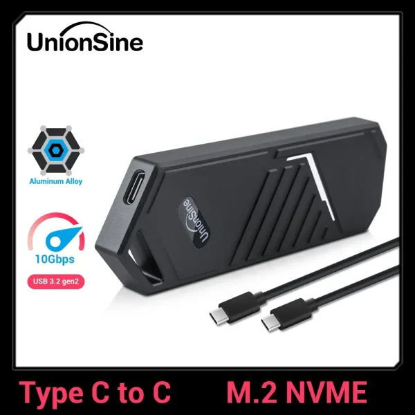 UnionSine M.2 SSD Enclosure NVMe 10Gbps PCIe SSD Box - Image 2