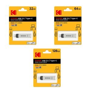 Kodak K273 USB 3.2 Flash Drive OTG 32GB 64GB 128GB Pen drive USB3.2 Gen 1 Type-c