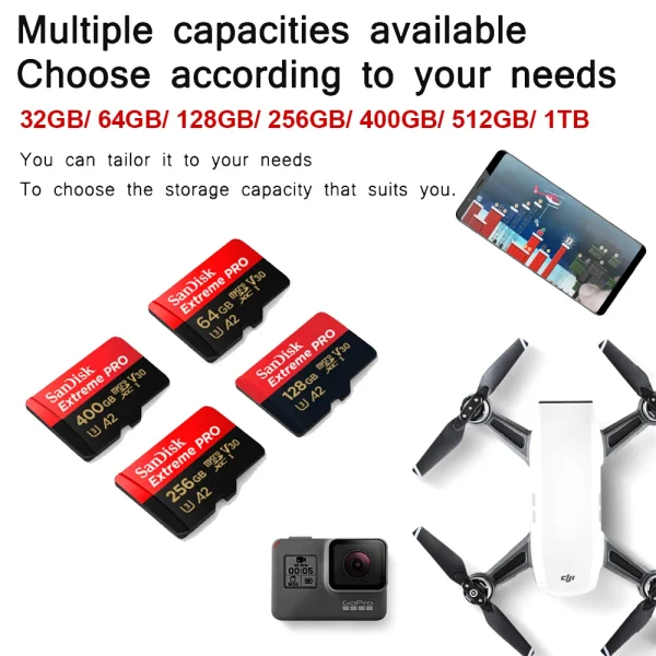 SanDisk Extreme Pro Micro SD Card SDXC UHS-I 256GB 128GB 64GB U3 V30 200MB/s Read - Image 4