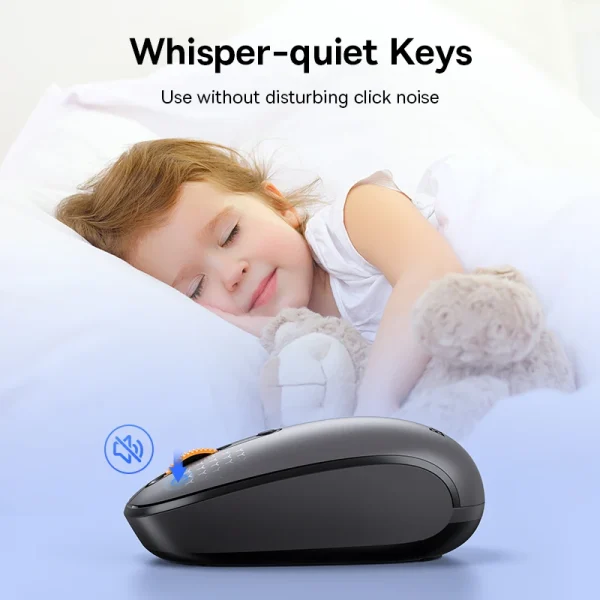 Baseus Mouse Bluetooth Wireless Computer 1600DPI Silent Mouse with 2.4GHz USB Nano Receiver - Image 3