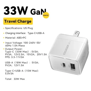 Essager GaN 33W USB Charger Fast Charger
