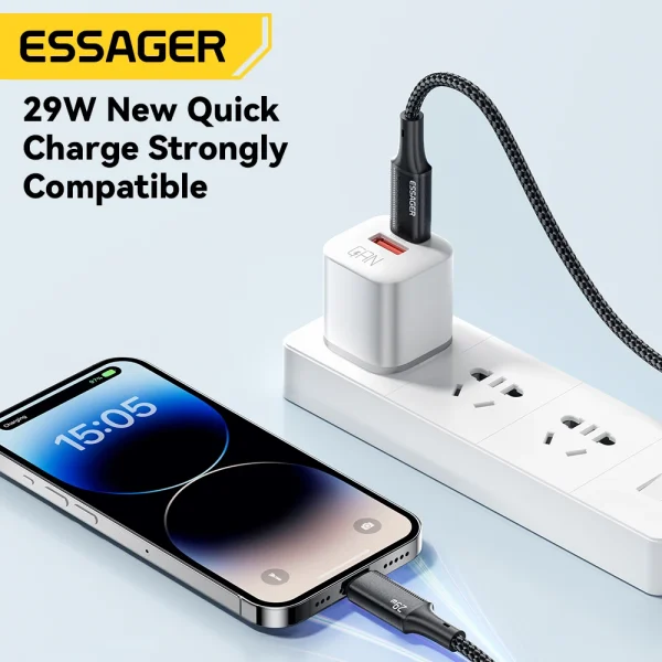 Essager USB C Cable For IPhone 14 13 12 11 pro Max 8 Plus 20W Fast Charging Cable Type C - Image 3