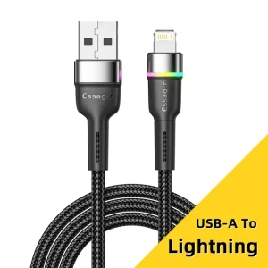 Essager USB Cable For iPhone 14 13 12 11 Pro Xs Max X Xr LED Lightning Fast Charging Phone Data Cable