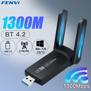 FENVI USB 3.0 WiFi Adapter 1300Mbps For Bluetooth 4.2 Dual Band 2.4G/5GHz USB Network Card Wireless Receiver For Desktop Laptop