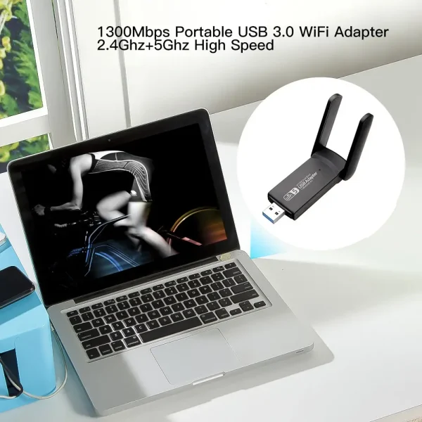 FENVI USB 3.0 WiFi Adapter 1300Mbps For Bluetooth 4.2 Dual Band 2.4G/5GHz USB Network Card Wireless Receiver For Desktop Laptop - Image 2