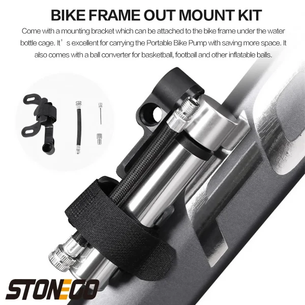 Portable Pocket Bike-Pump 120 PSI High Pressure, Mini Bike Pump - Image 4