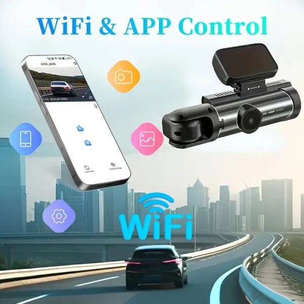 1080P Full HD Dash Cam WiFi Driver Video Recorder Vehicle Camera Black Box Car DVR Auto Dashcam Parking Monitor Night Vision - Image 3