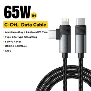 Essager PD 65W Max 2 in 1 Type C to Type C and Lightning