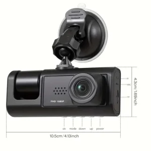 Dash Cam W/ IR Night Vision Loop Recording & 2" IPS Screen 1080P
