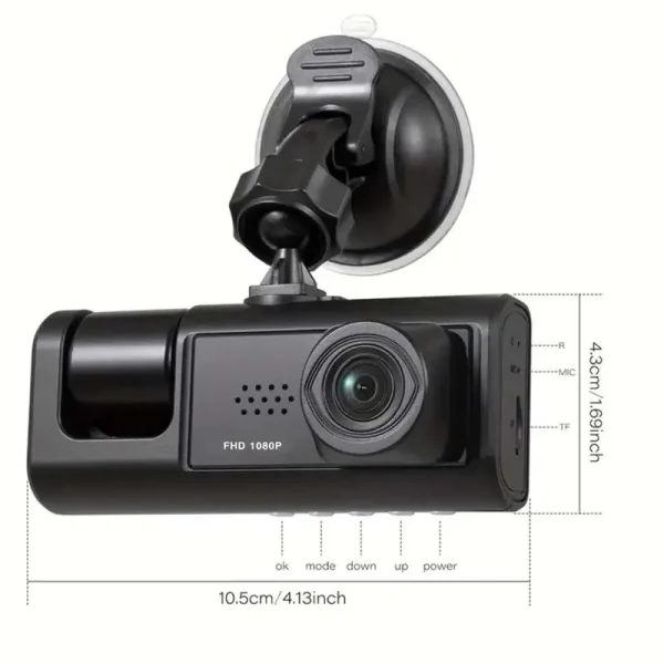 Dash Cam W/ IR Night Vision Loop Recording & 2" IPS Screen 1080P