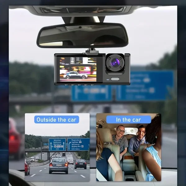 Dash Cam W/ IR Night Vision Loop Recording & 2" IPS Screen 1080P - Image 2