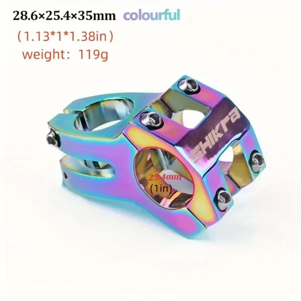 Mountain Handlebar Stem, Aluminum Alloy Hollow Ultra Light Off Road Bike Bicycle Stem - Image 2